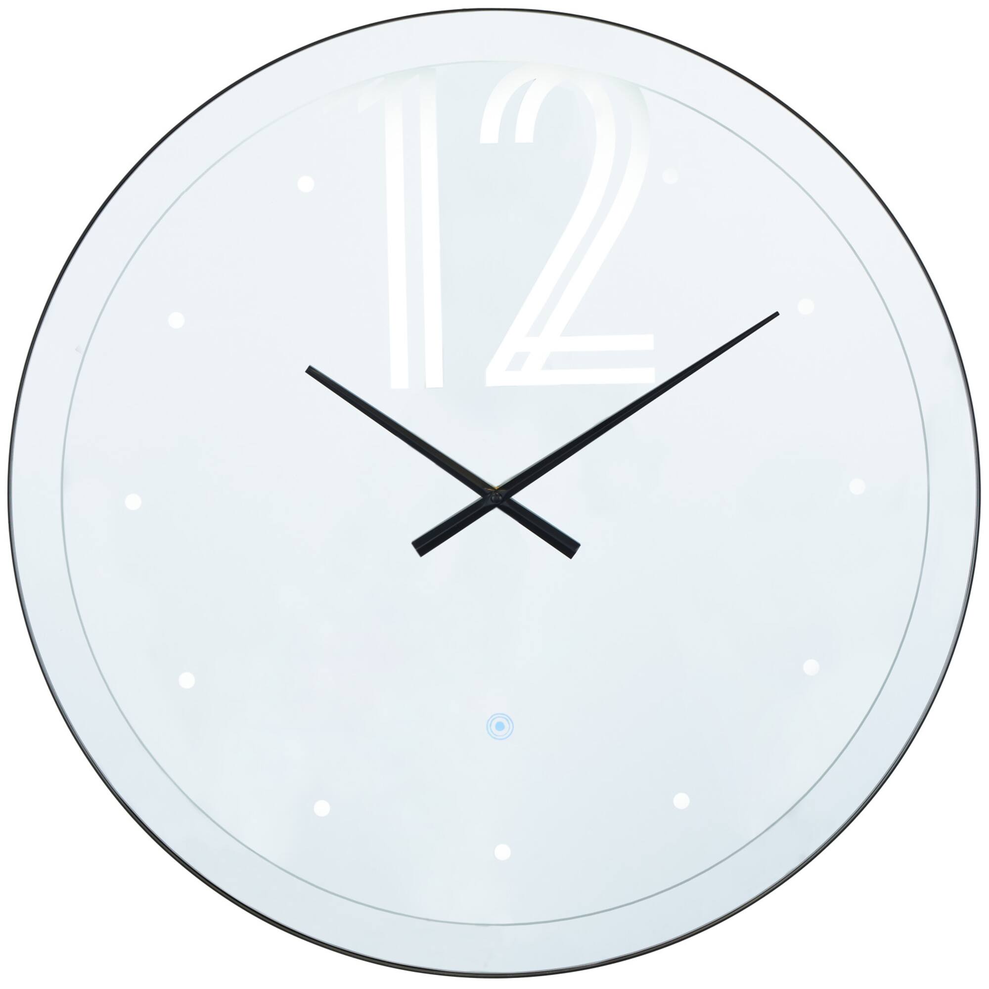 28" Multicolored Glass LED Decorative Wall Clock with Black Clocks Hands & White Numbers